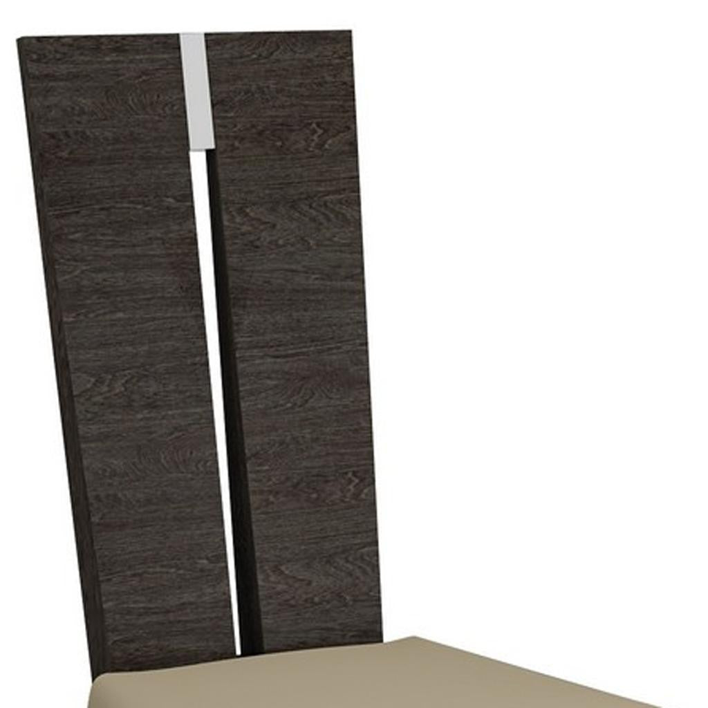 Seven Piece Gray Dining Set with Six Chairs