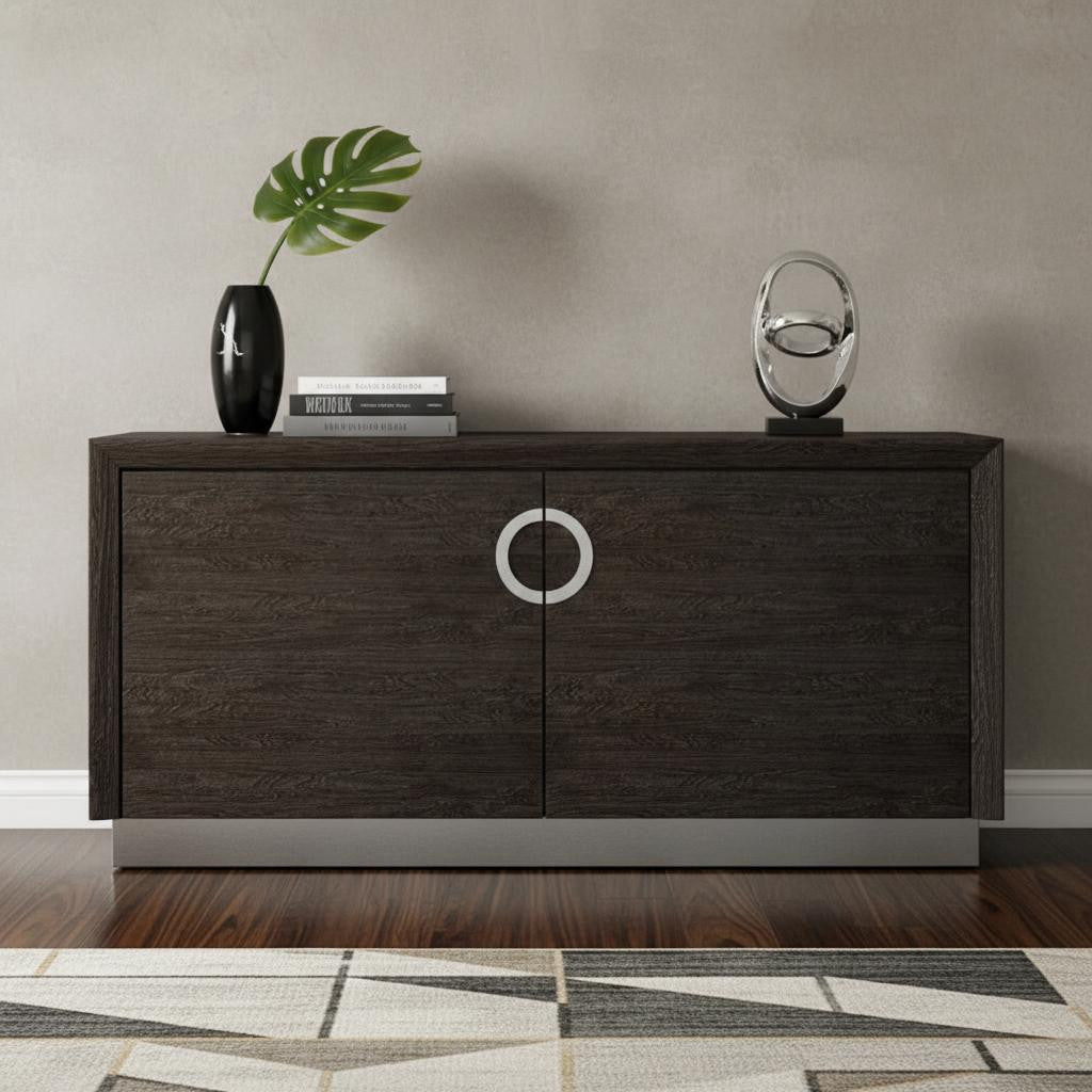 72" Gray Buffet Table with Two Doors