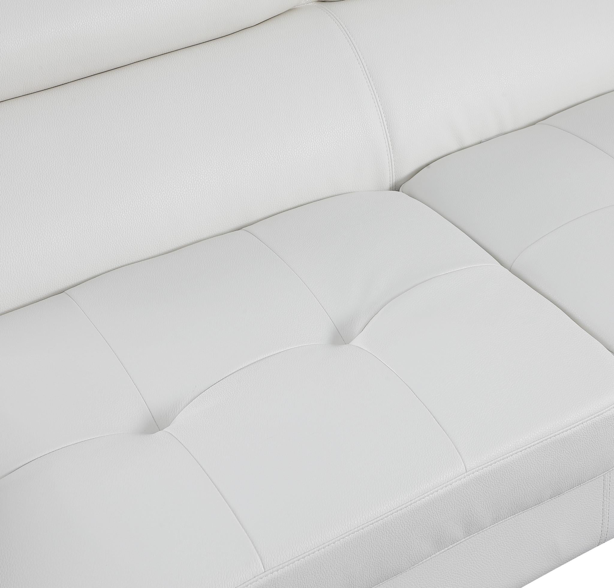 Gray Leather L Shaped Two Piece Corner Sectional