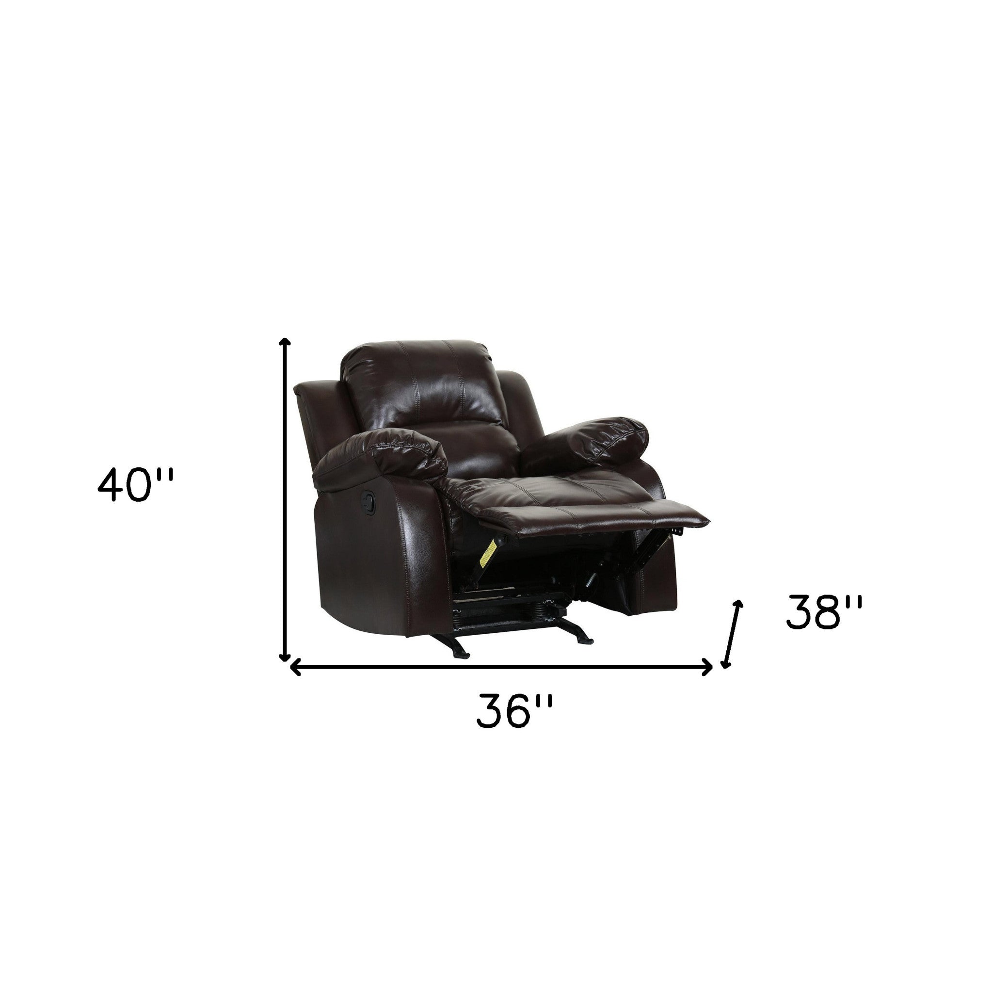 36" X 38" X 40" Brown  Chair