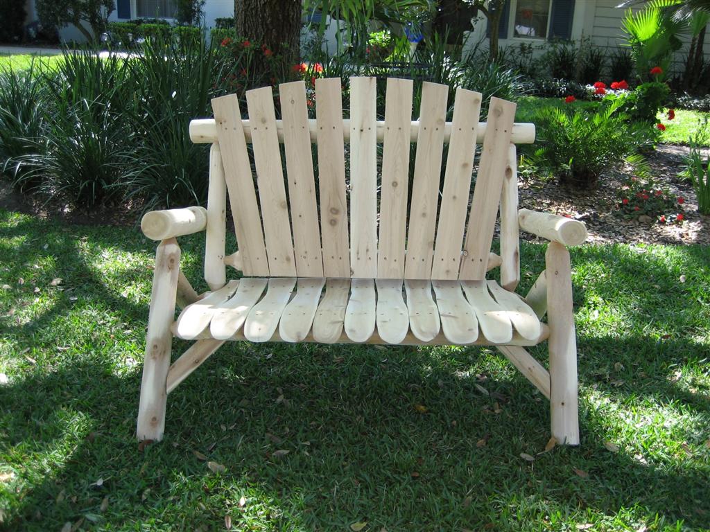 50" X 30" X 39"  Natural Wood Loveseat