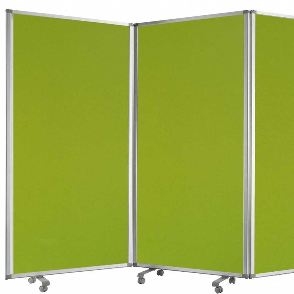 212 X 1 X 71 Green Metal 6 Panel Screen
