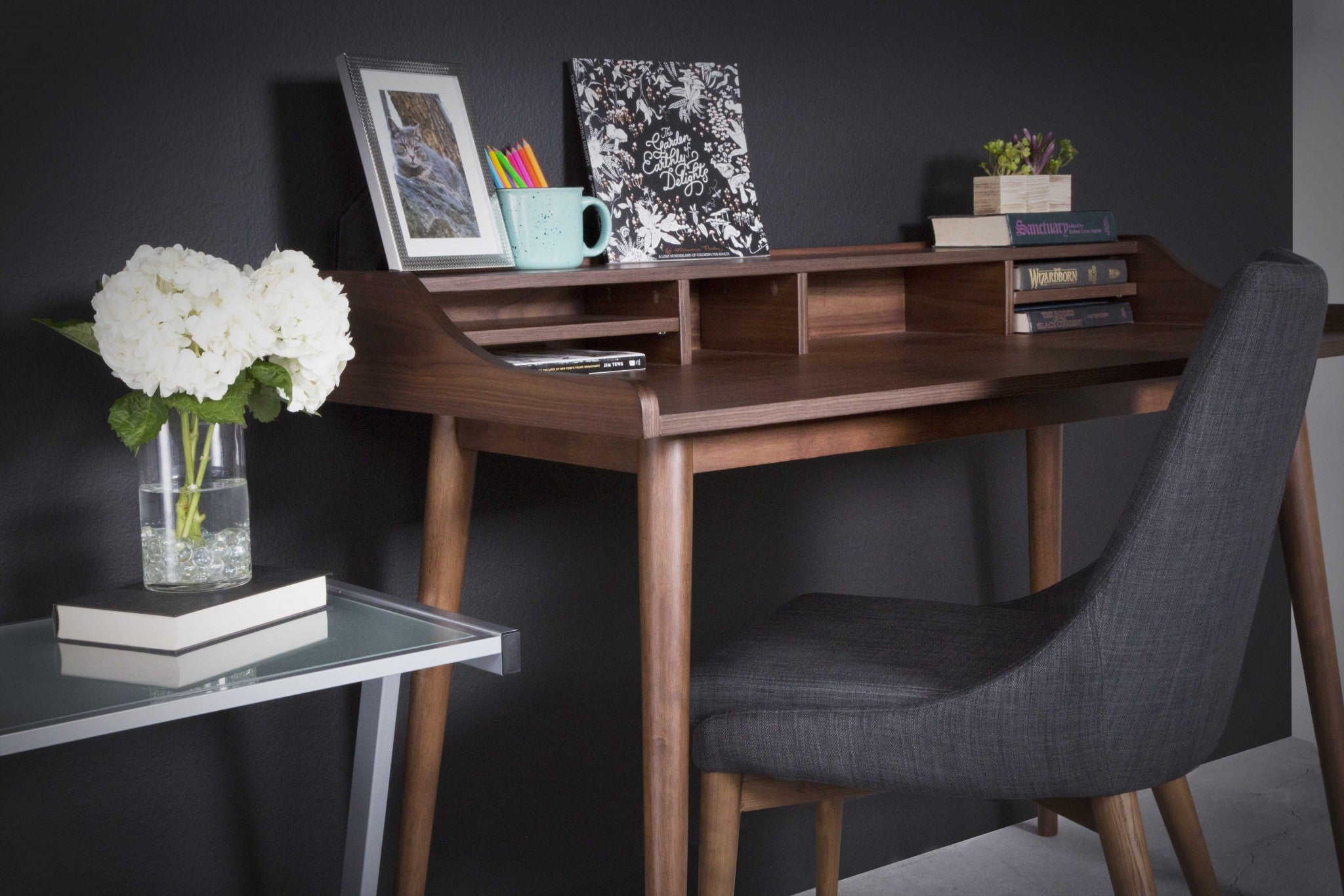 47" Brown Writing Desk