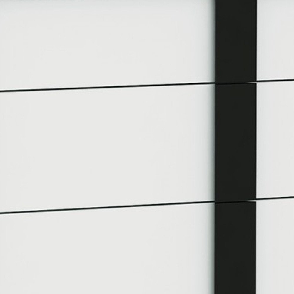 31 X 19 X 47 Gloss White Stainless Steel Drawer Chest