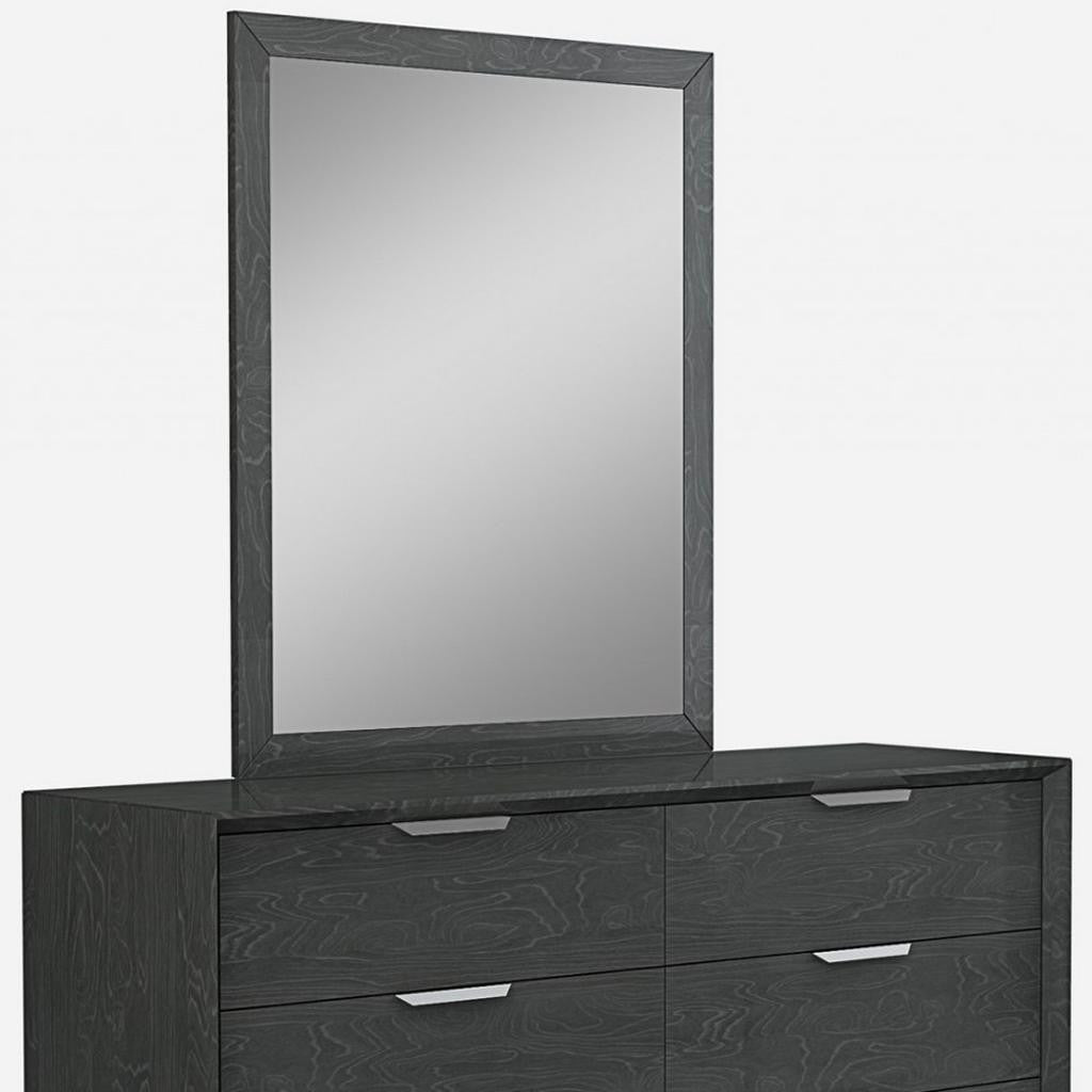 63" Grey Solid Wood Six Drawer Double Dresser