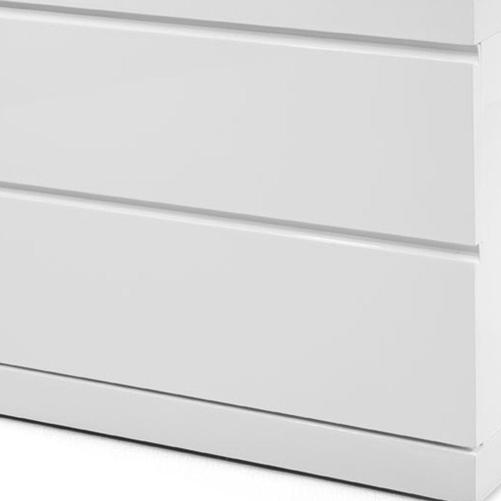 18" White Wood Two Drawer Nightstand