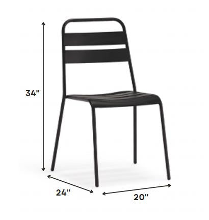 Set of Four Gray Faux Leather Dining Side Chairs