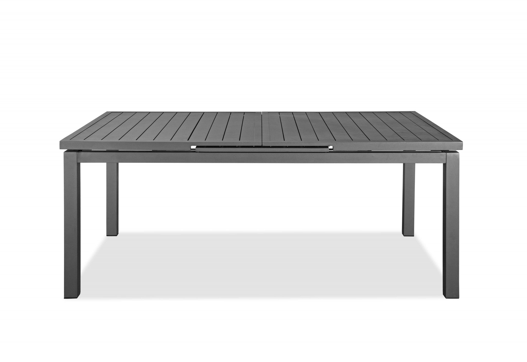 71" Gray Aluminum Extendable Outdoor Dining Table