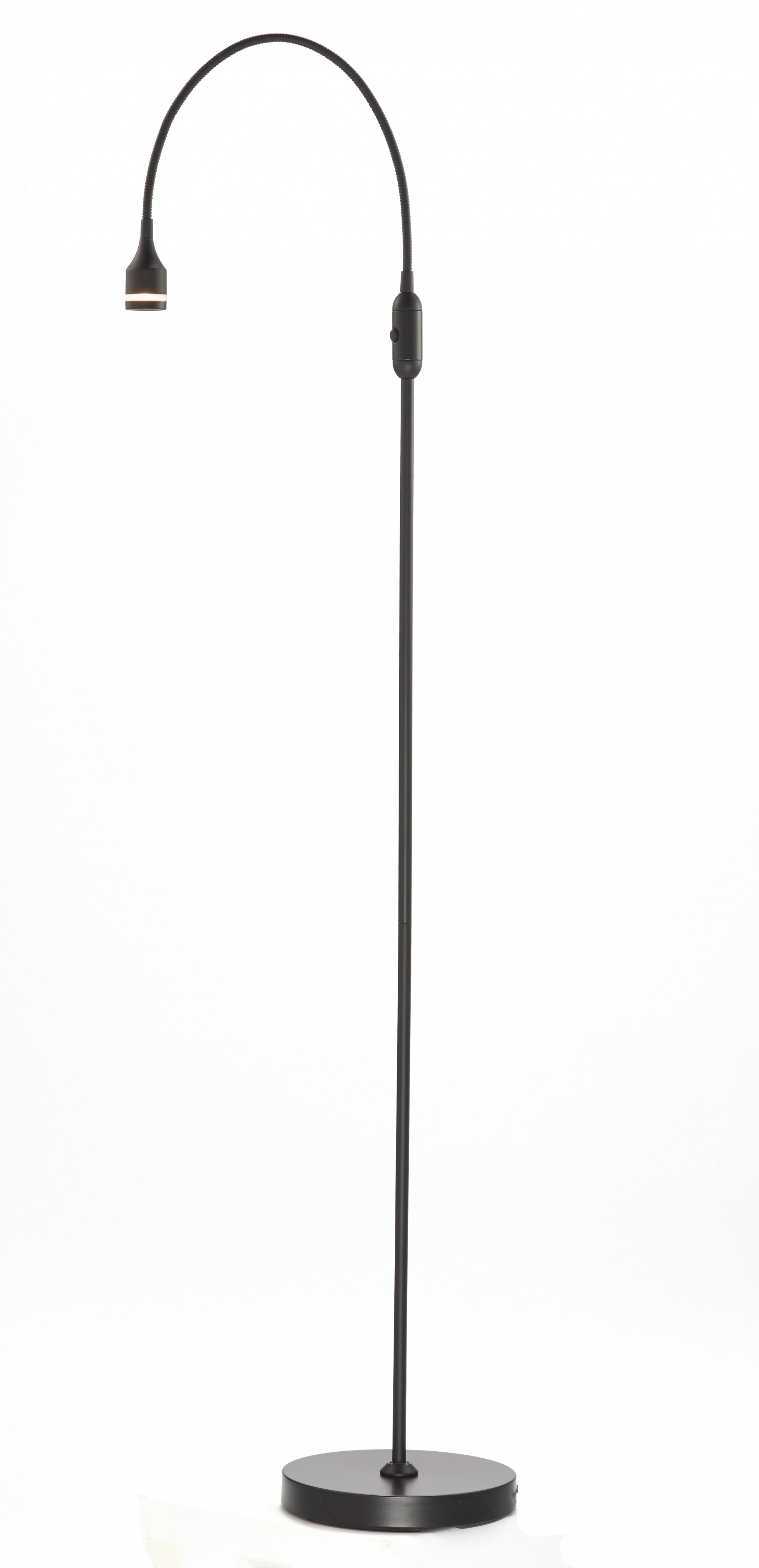 56" Black Arched Floor Lamp
