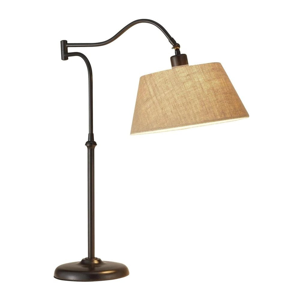 27" Black Desk Lamp With Empire Shade