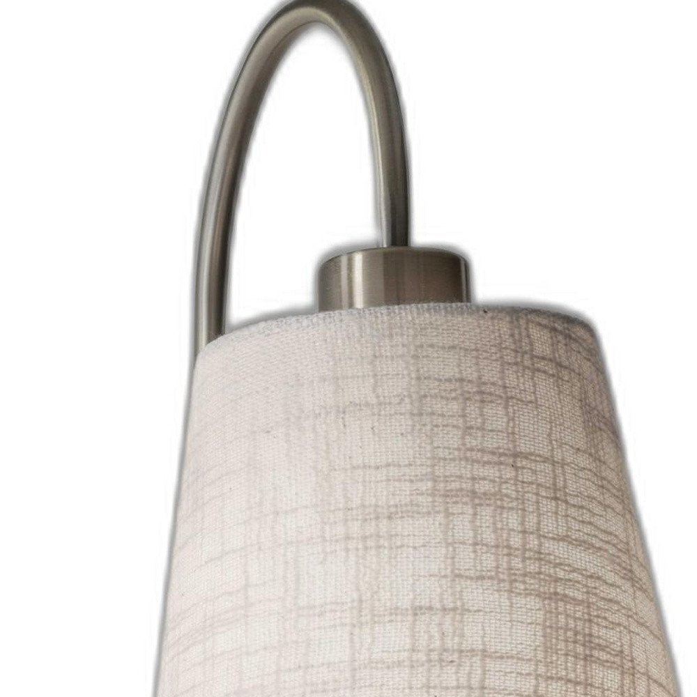 Antique Brass And Black Metal USB Charging Station Wall Lamp With Wood Shelf