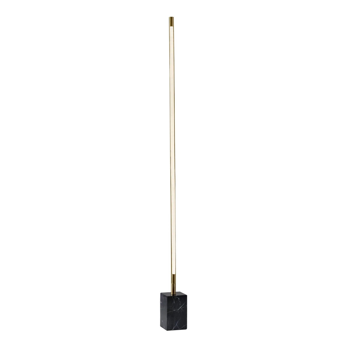 Brass Genuine Marble And Glass Column Floor Lamp