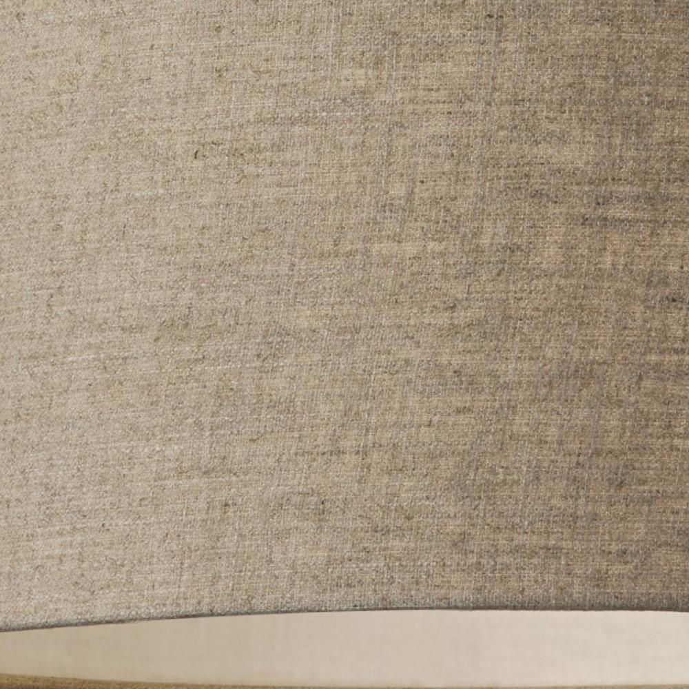 Burlap Fabric Light Brown Electric Drum Pendant Lamp