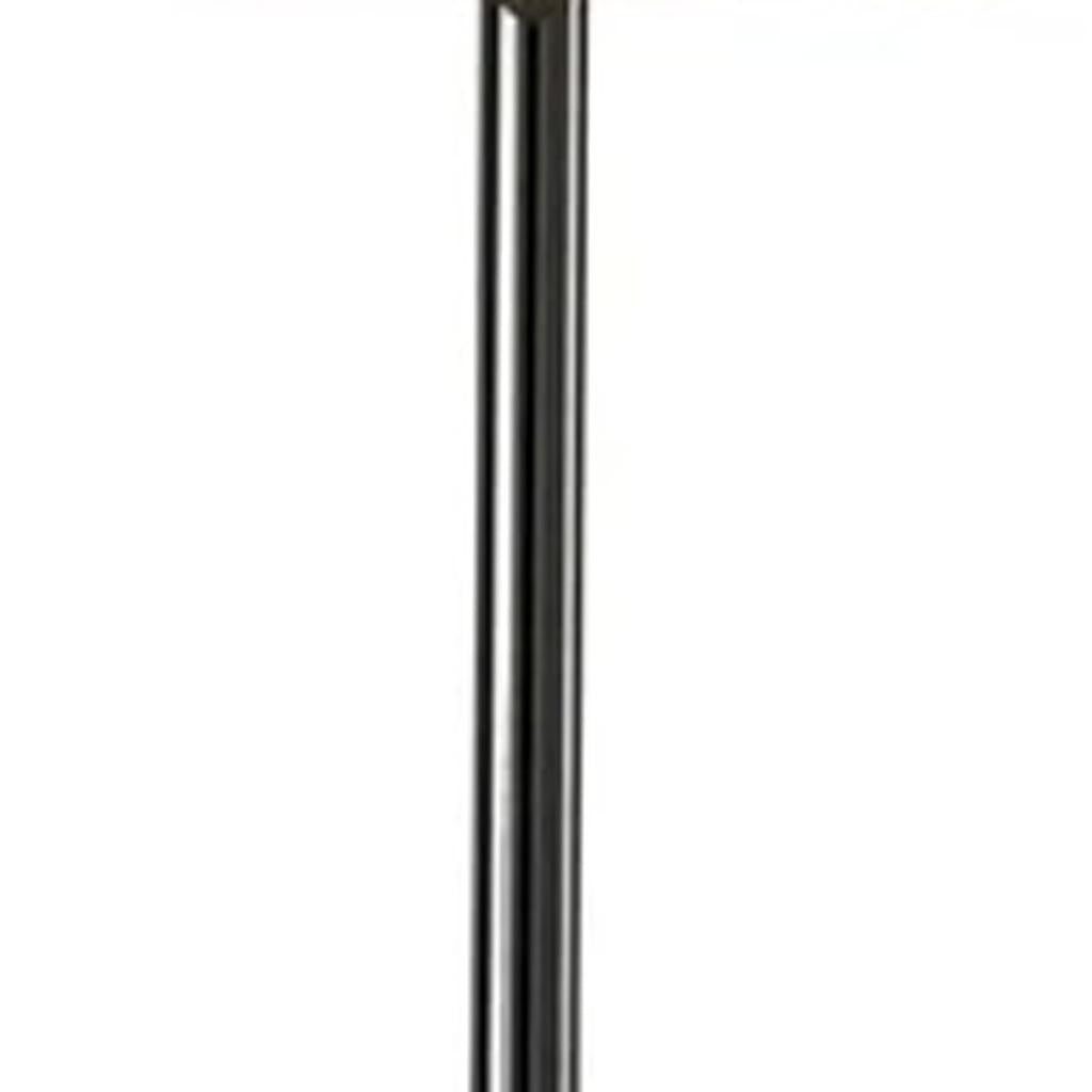 Black Nickel Finish Metal Tall White Shade Table Lamp