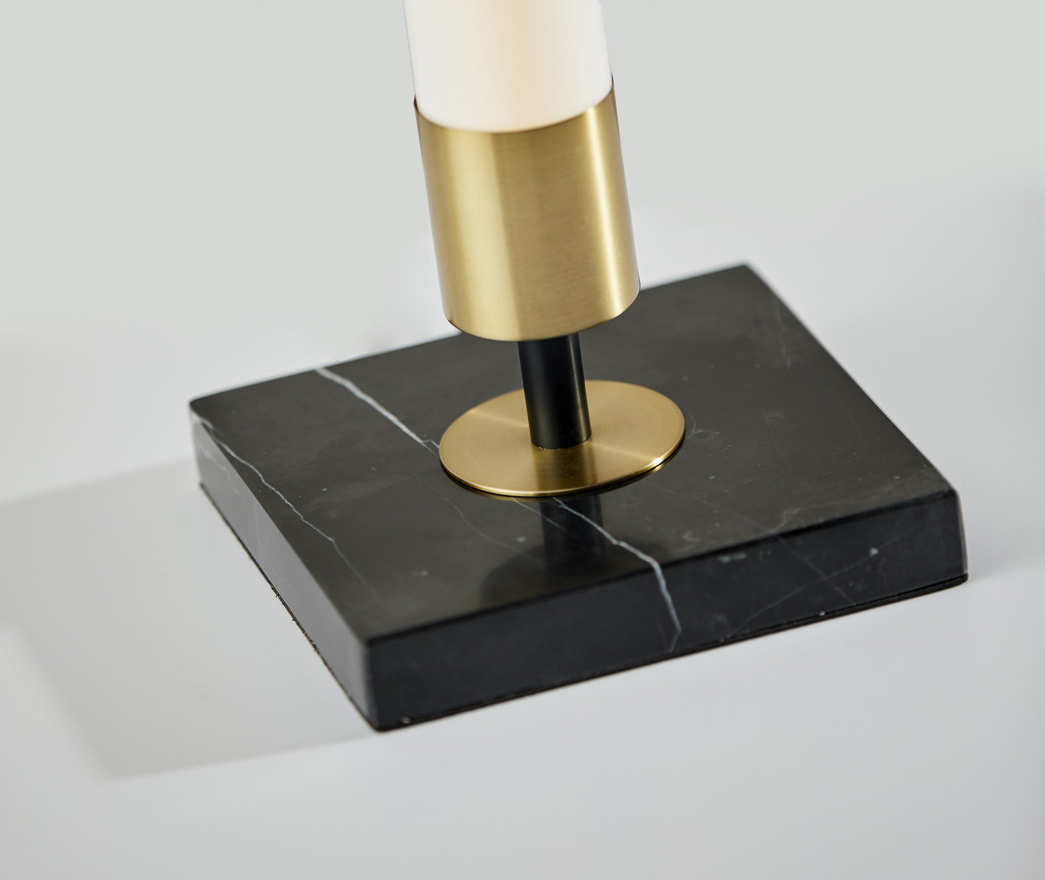 30" Black Marble Metal Standard Table Lamp