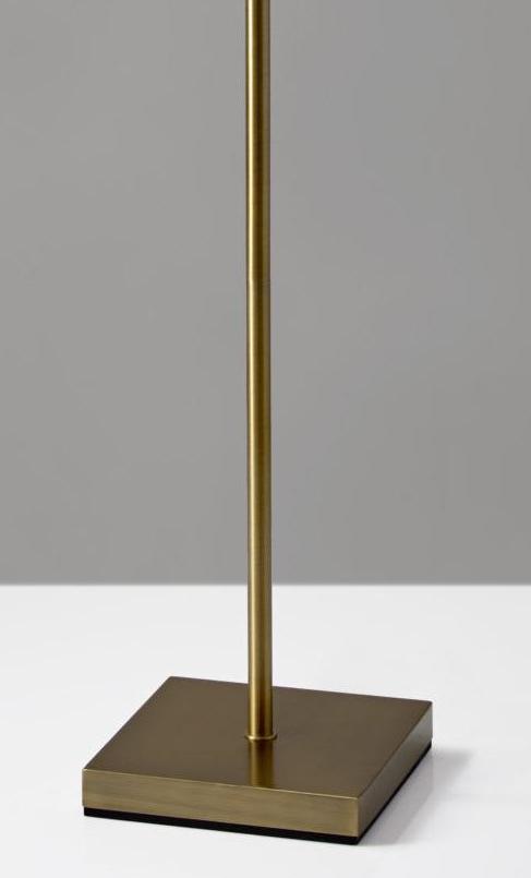 71" Brass Metal Torchiere Floor Lamp With White Glass Novelty Shade