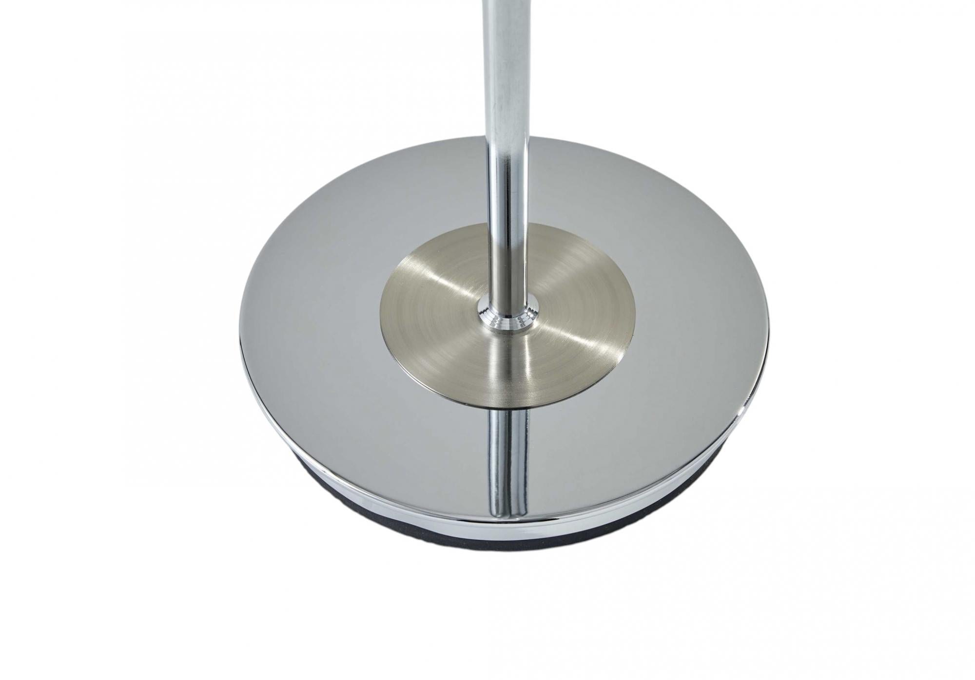 72" Silver With White Glass Shade