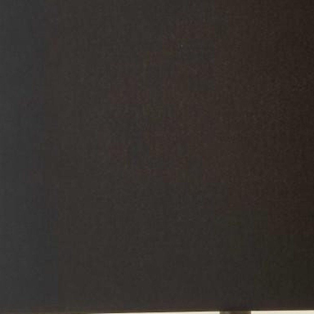 Black Metal Tripod Floor Lamp With Black Fabric Drum Shade