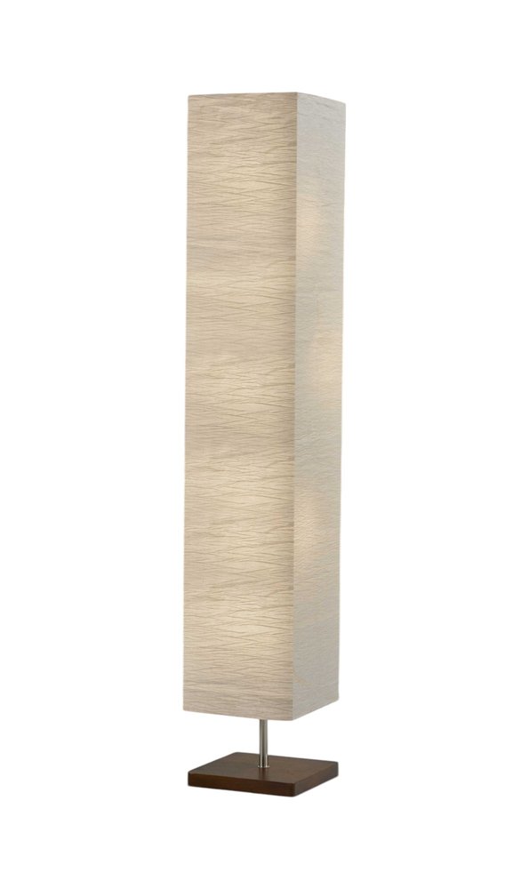 58" Natural Column Floor Lamp With Natural Paper Shade