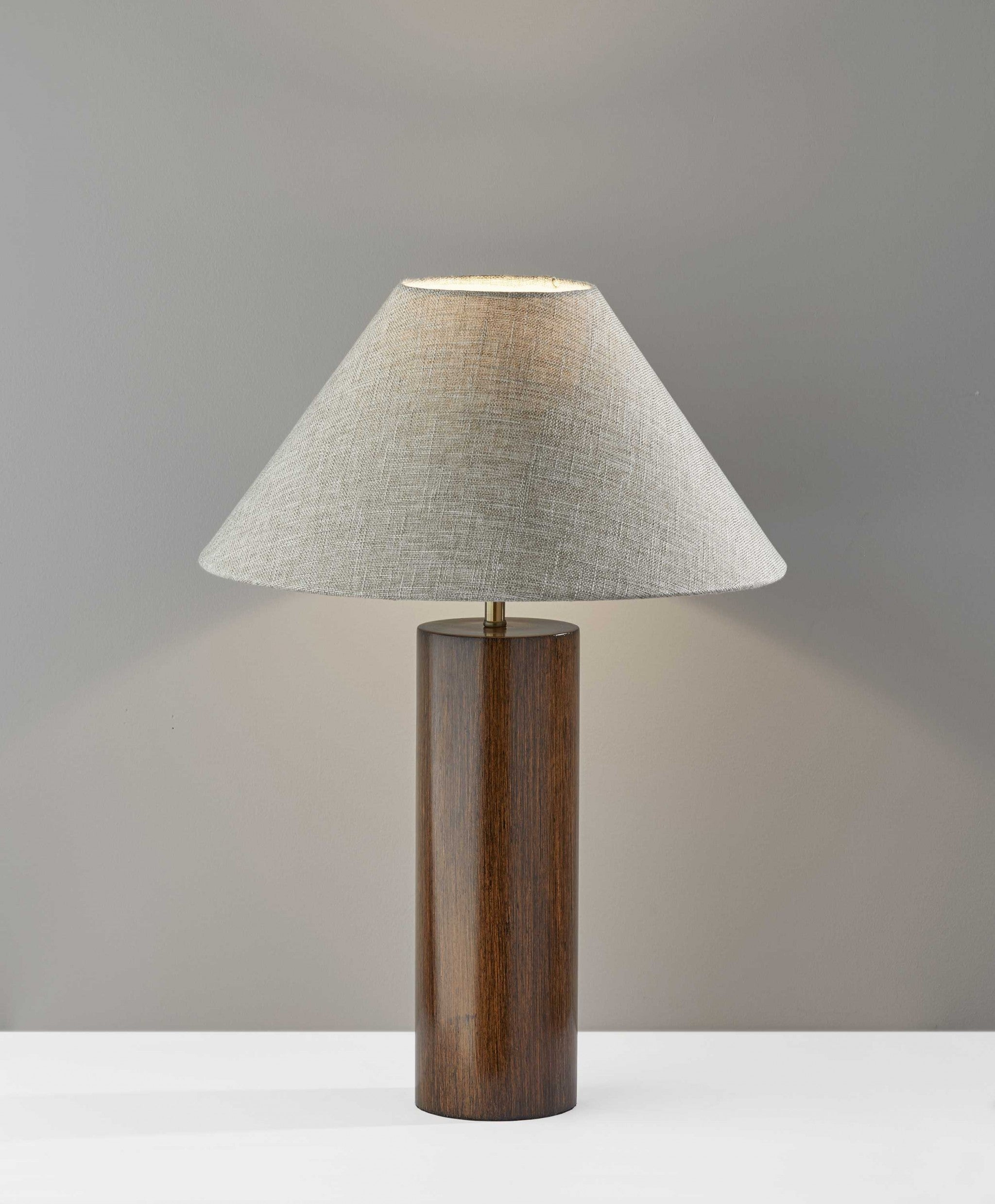 Canopy Black Wood Block Table Lamp