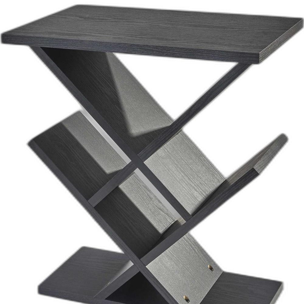 19" X 12" X 21.5" Black  Accent Table
