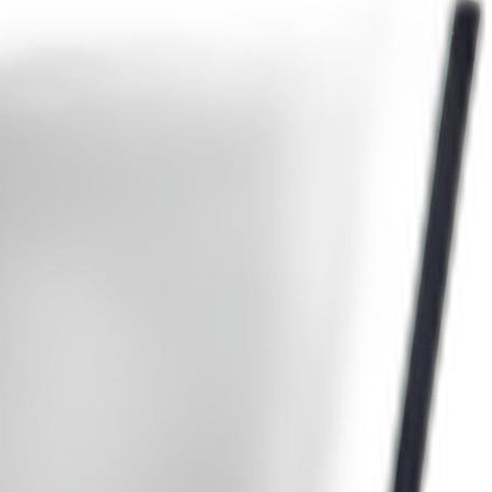 57" Black Metal Freestanding Framed Standing Mirror
