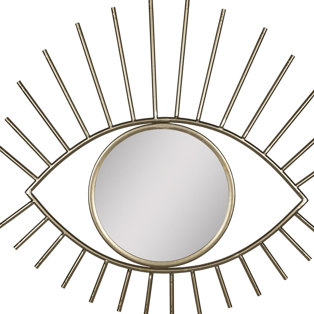 Gold Metal Eye Wall Mirror