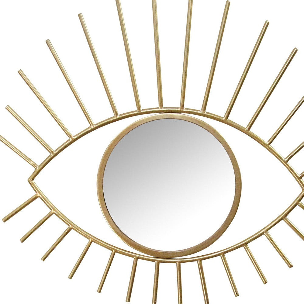 Gold Metal Eye Wall Mirror