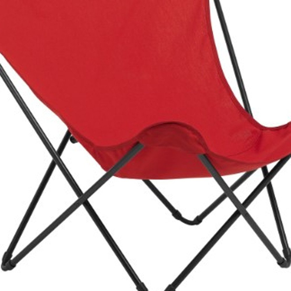 36" Yellow and Stainless Steel Metal Outdoor Camping Chair