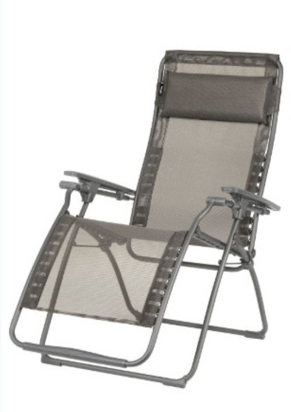 28" Graphite and Gray Metal Zero Gravity Chair