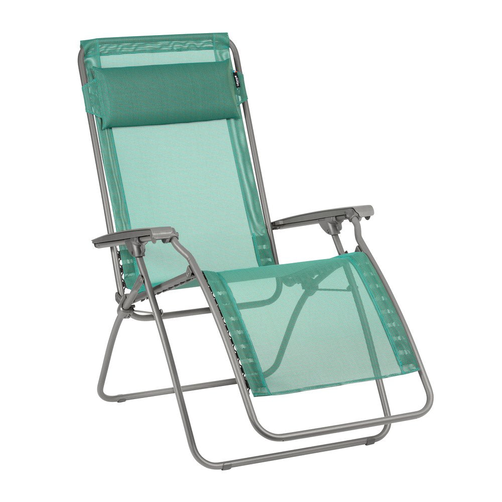 27" Ivory Steel Outdoor Zero Gravity Chair with Ivory Cushion