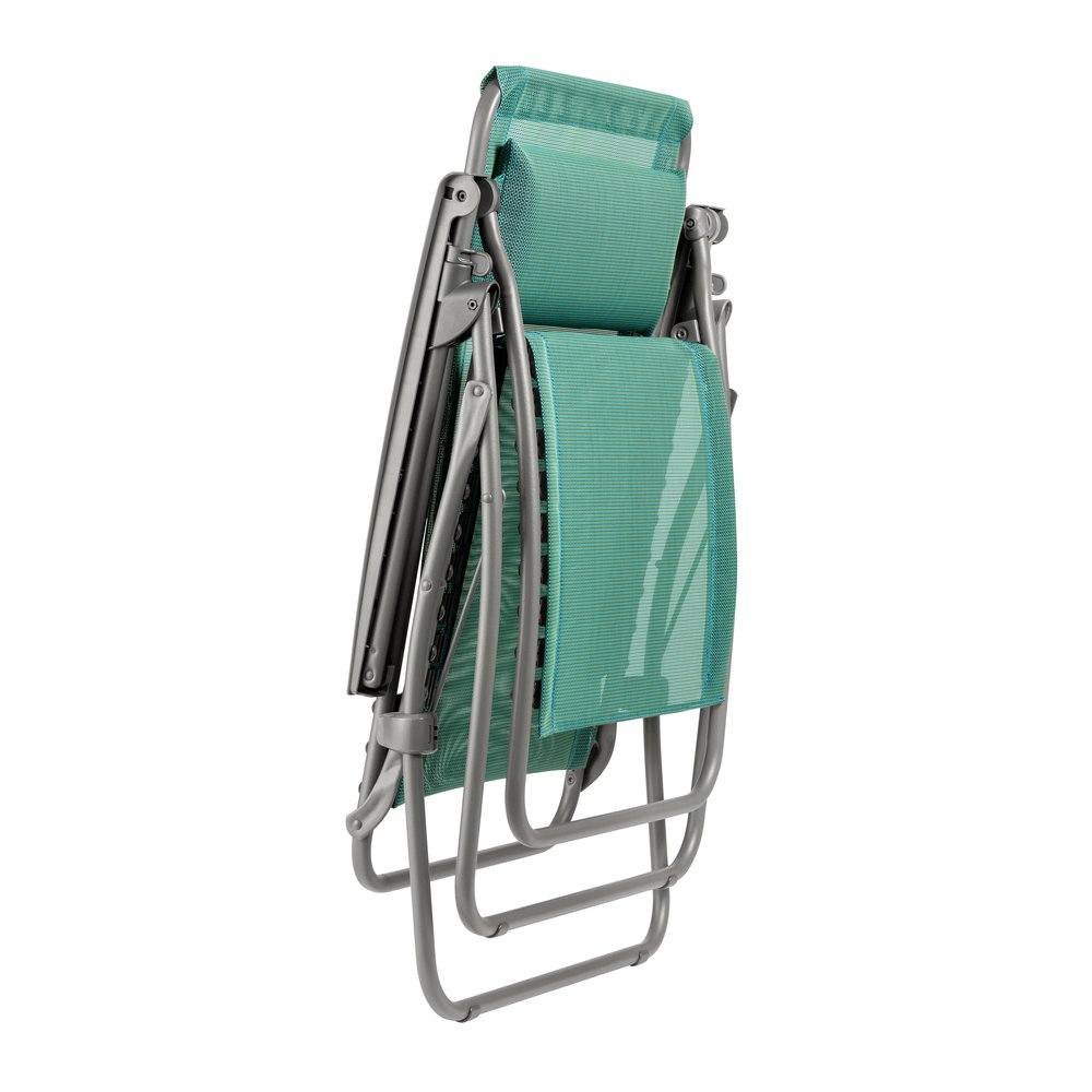 27" Ivory Steel Outdoor Zero Gravity Chair with Ivory Cushion