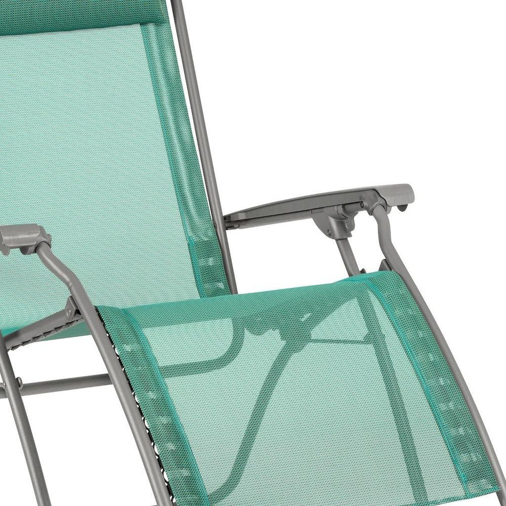 27" Ivory Steel Outdoor Zero Gravity Chair with Ivory Cushion