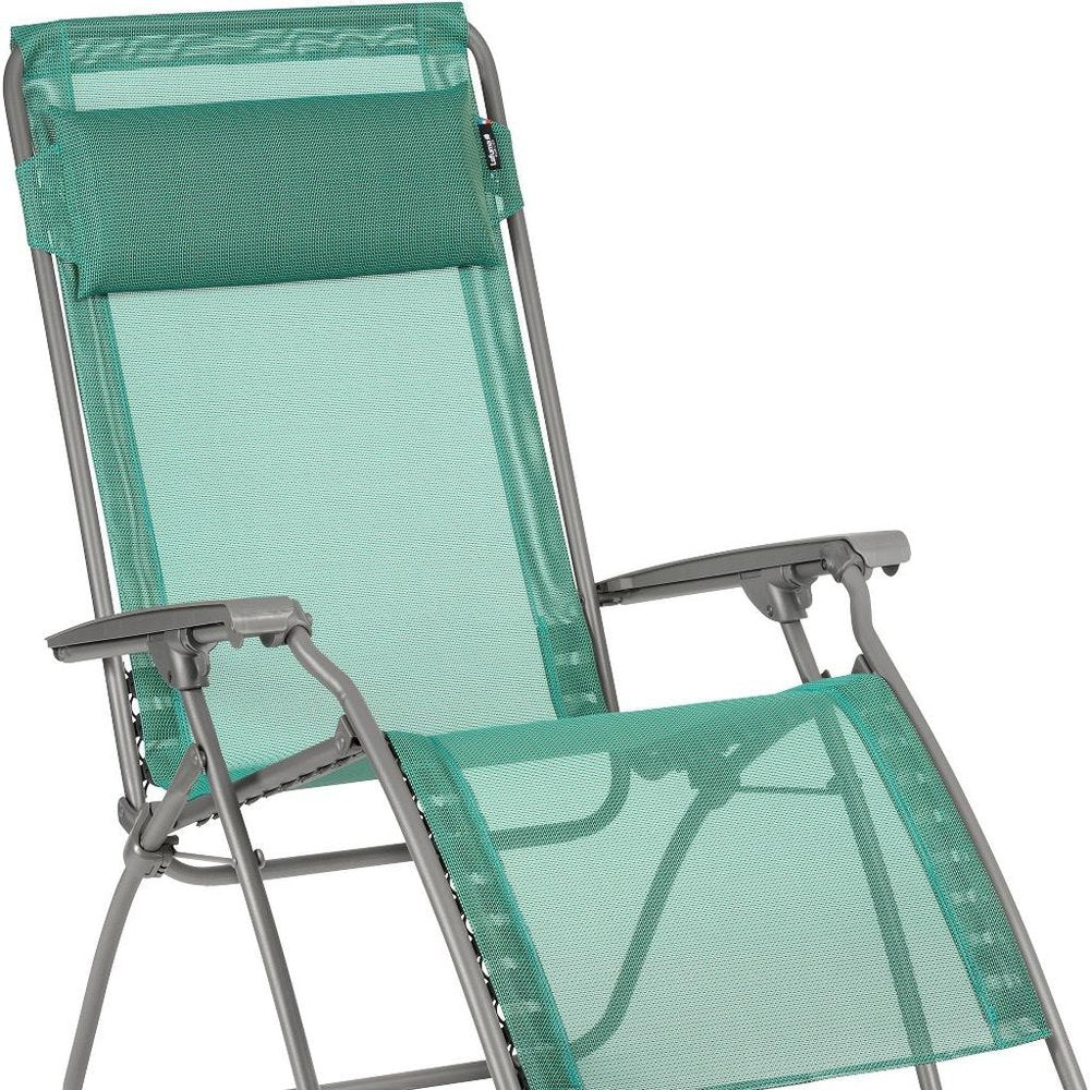 27" Ivory Steel Outdoor Zero Gravity Chair with Ivory Cushion