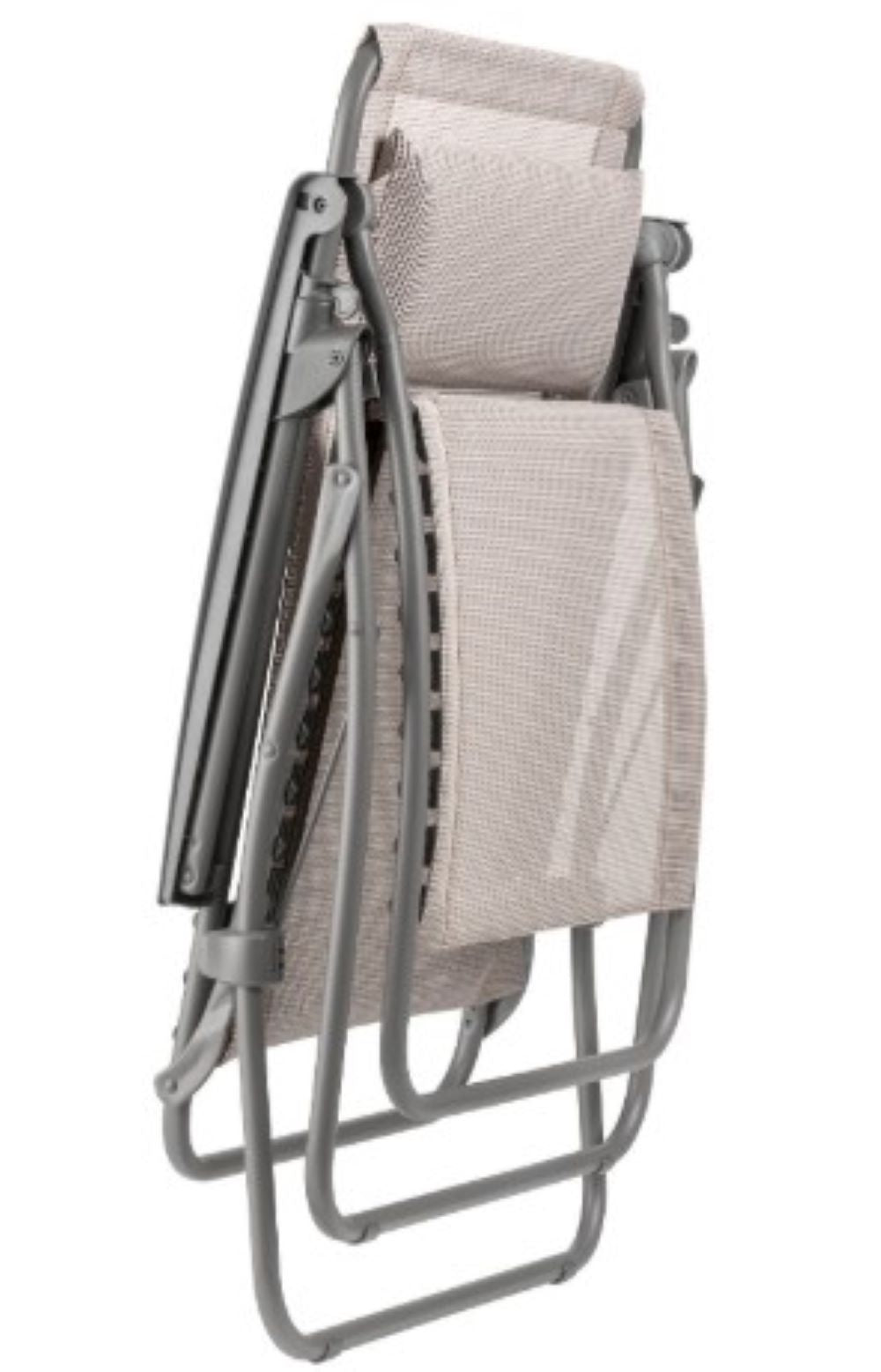 27" Gray Steel Outdoor Zero Gravity Chair