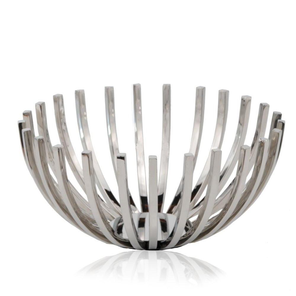 6" Silver Stainless Steel Decorative Bowl