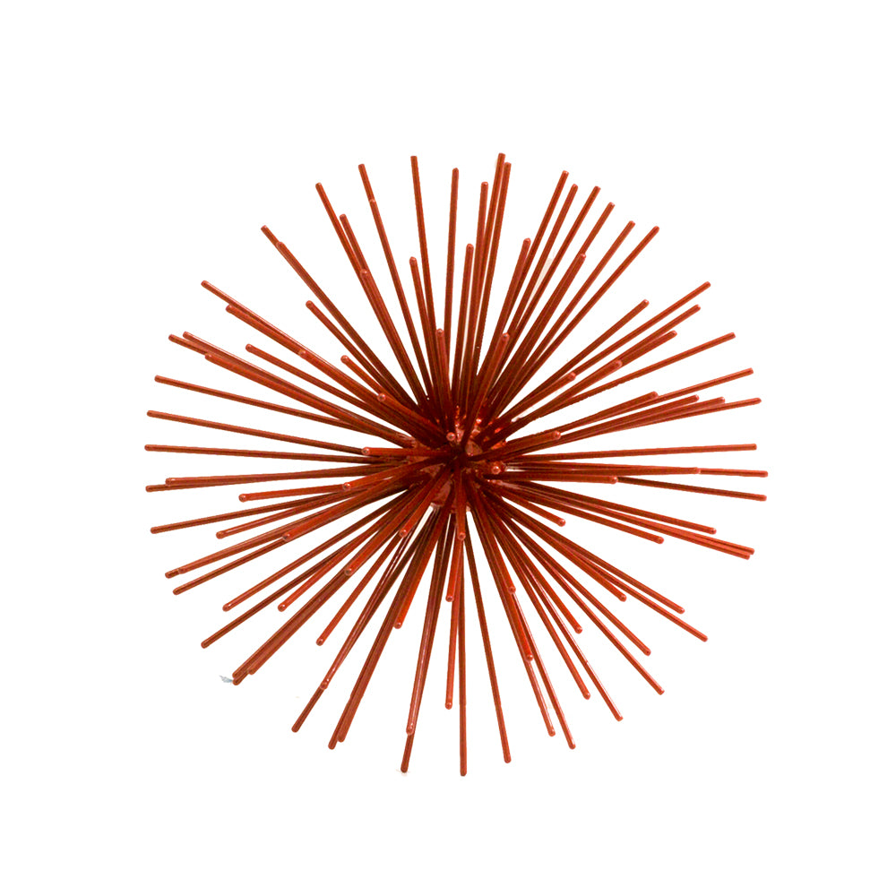 4" Red Aluminum Spiky Sphere