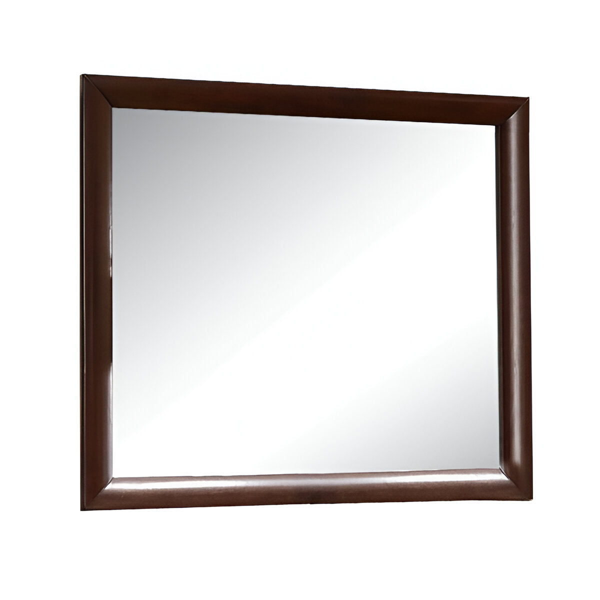 35" Espresso Wood Framed Mounted Dresser Mirror