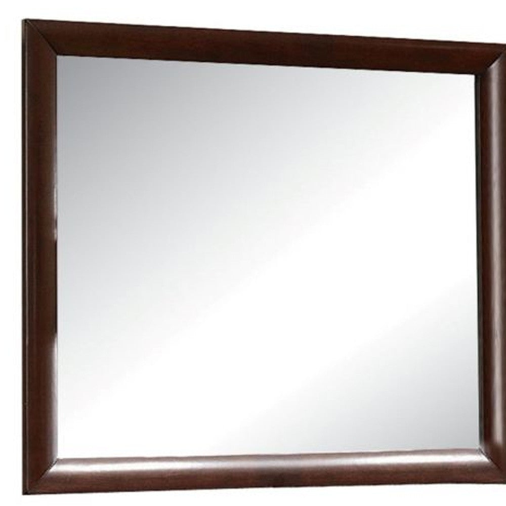 35" Espresso Framed Dresser Mirror