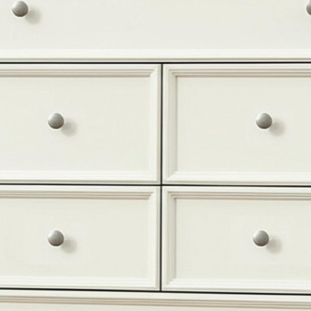 36" White Solid Wood Seven Drawer Dresser