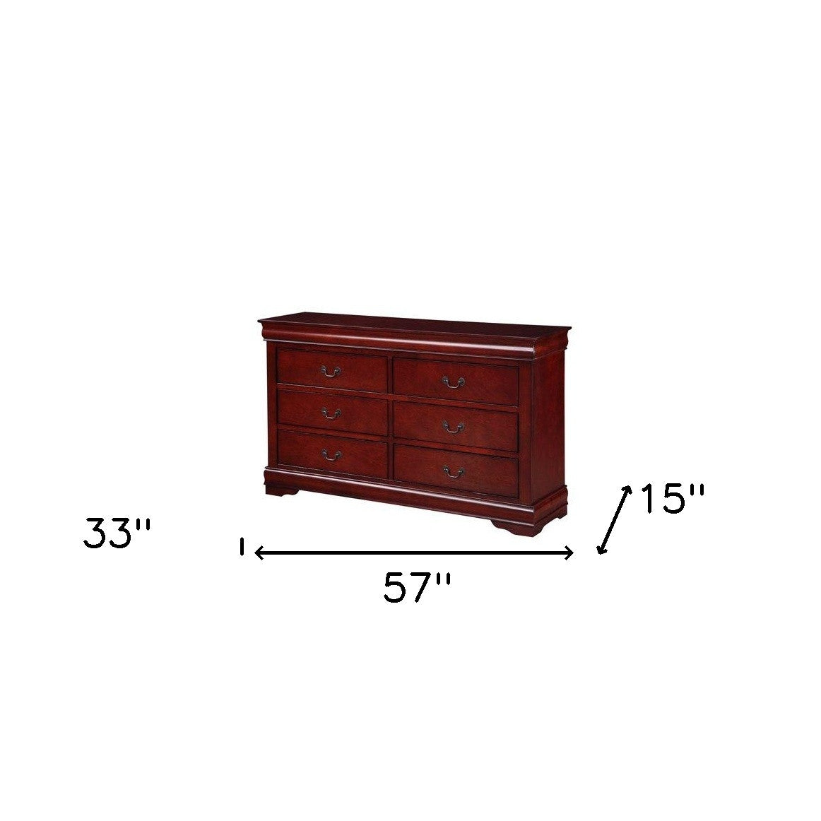 58" White Solid Wood Seven Drawer Triple Dresser