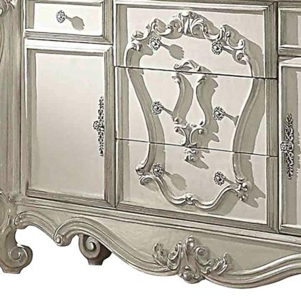 71" Solid Wood Five Drawer Dresser