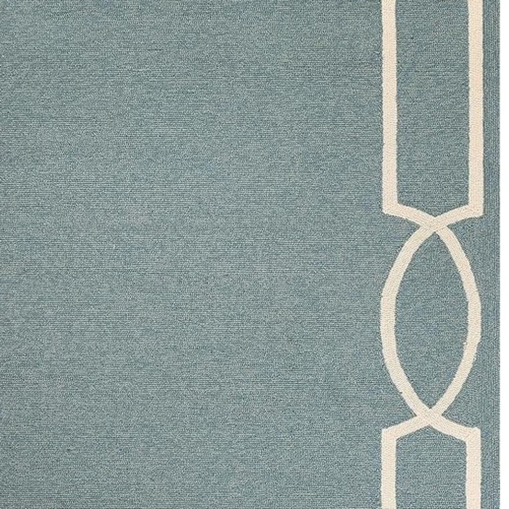 7' X 10' Gray And Ivory Round Handmade Indoor Outdoor Area Rug