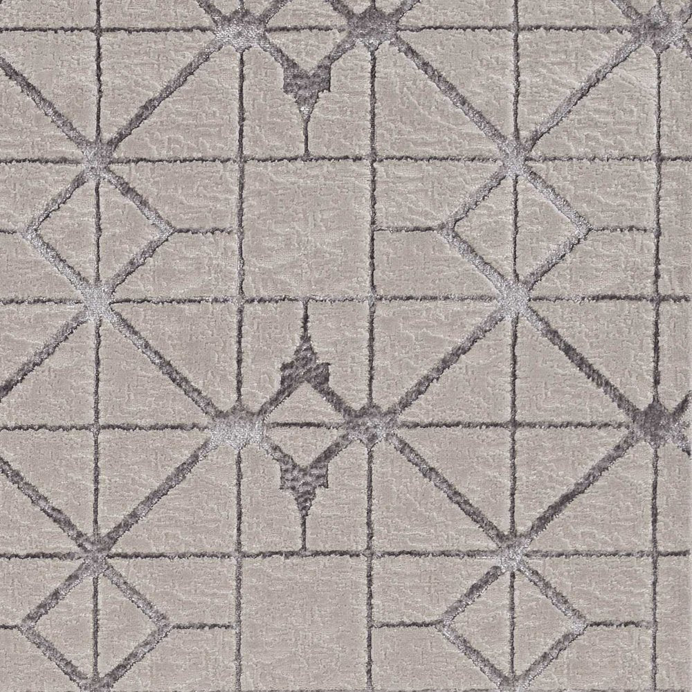 3' X 5' Ivory And Brown Geometric Area Rug