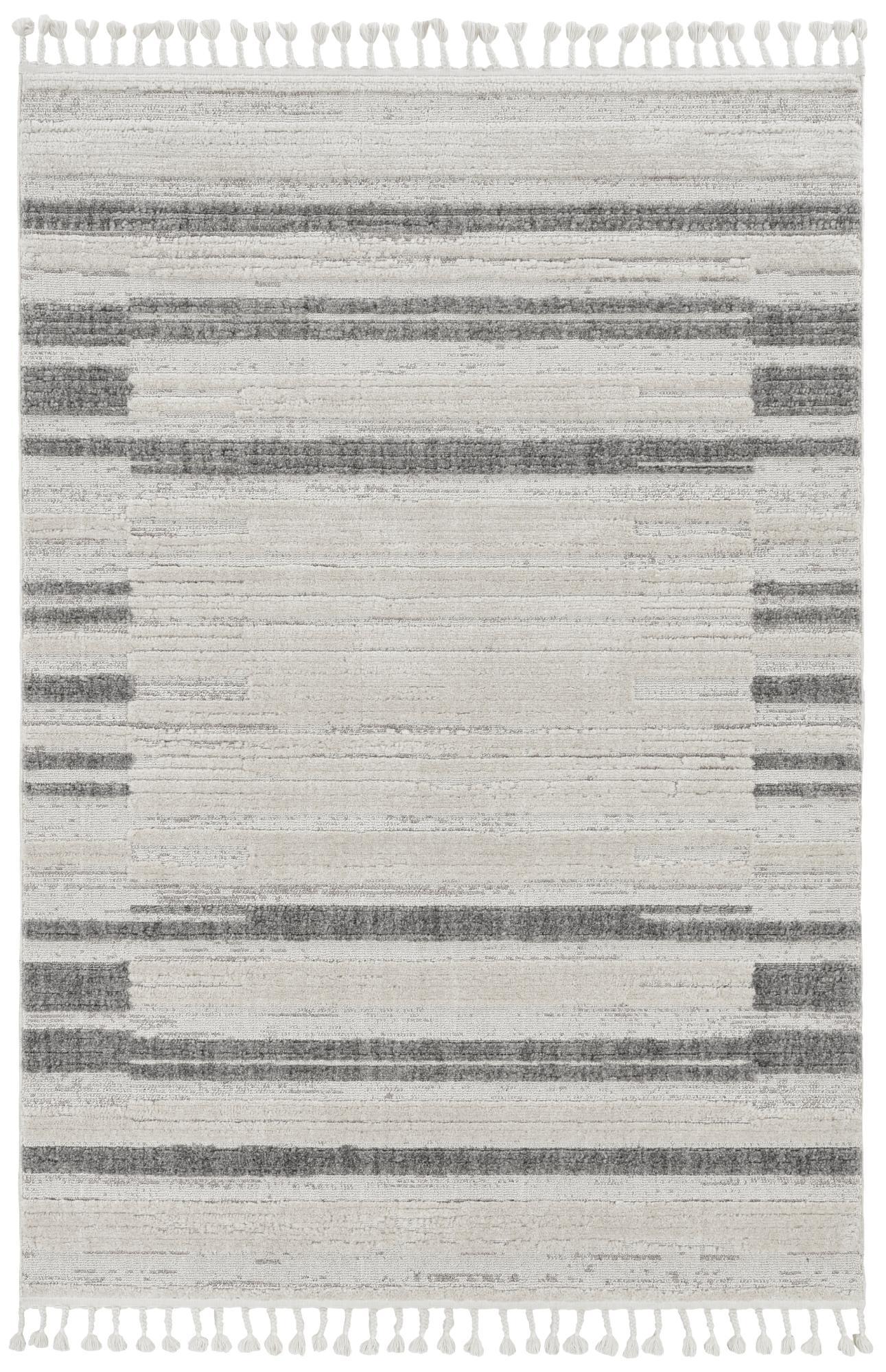 3' X 5' Ivory Abstract Area Rug