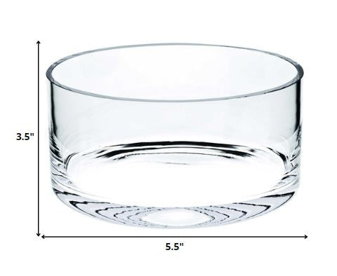 5.5" Mouth Blown Crystal All Purpose Lead Free Bowl