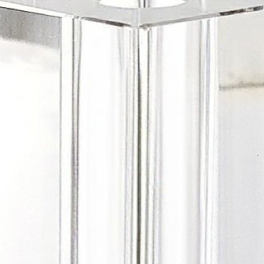 9" Clear Square Lead Free Crystal Table Vase