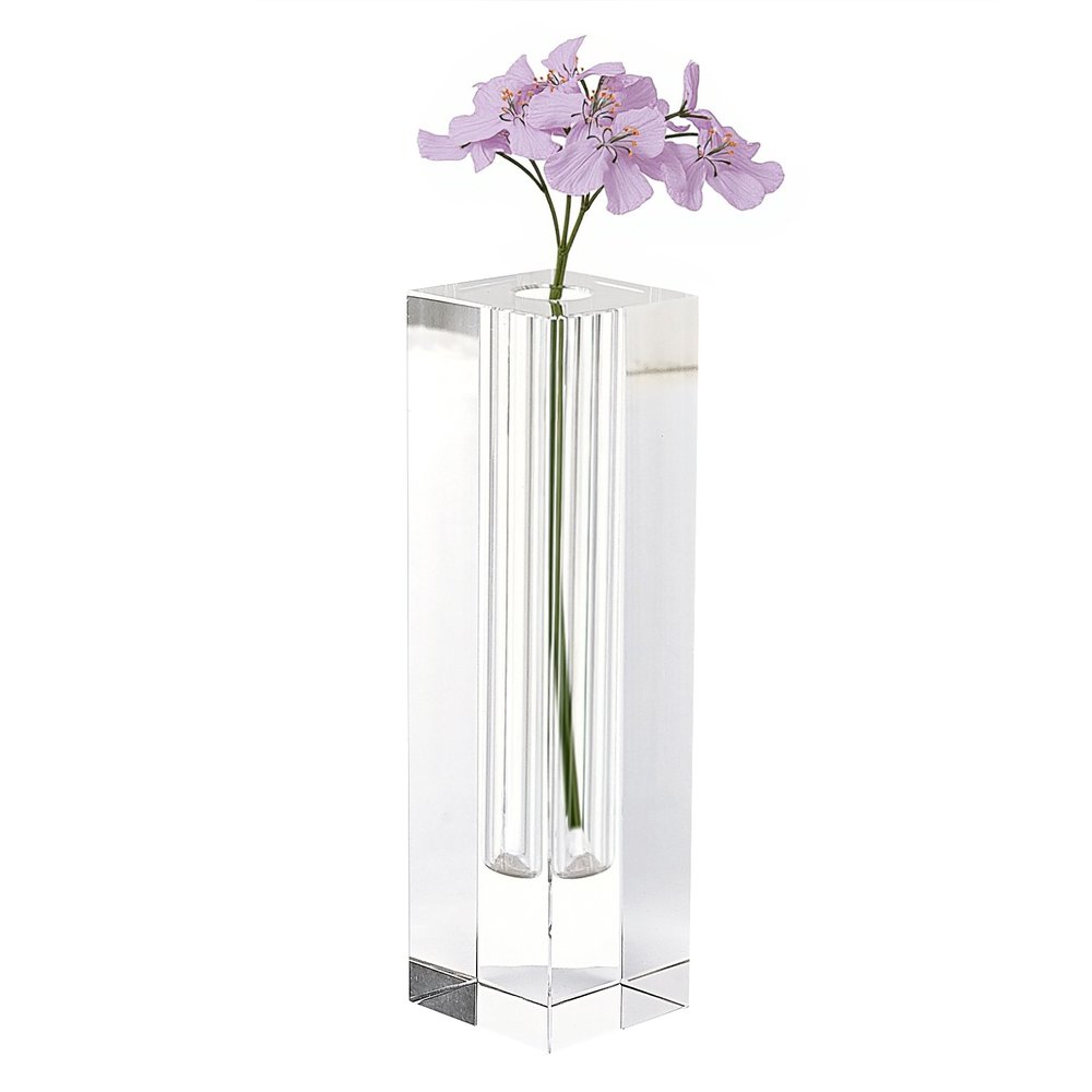 7" Clear Bud Lead Free Crystal Table Vase