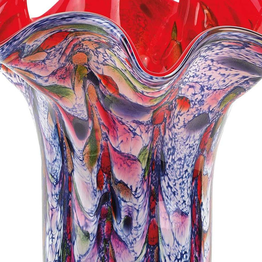 17 Multicolor Glass Art Napkin Vase