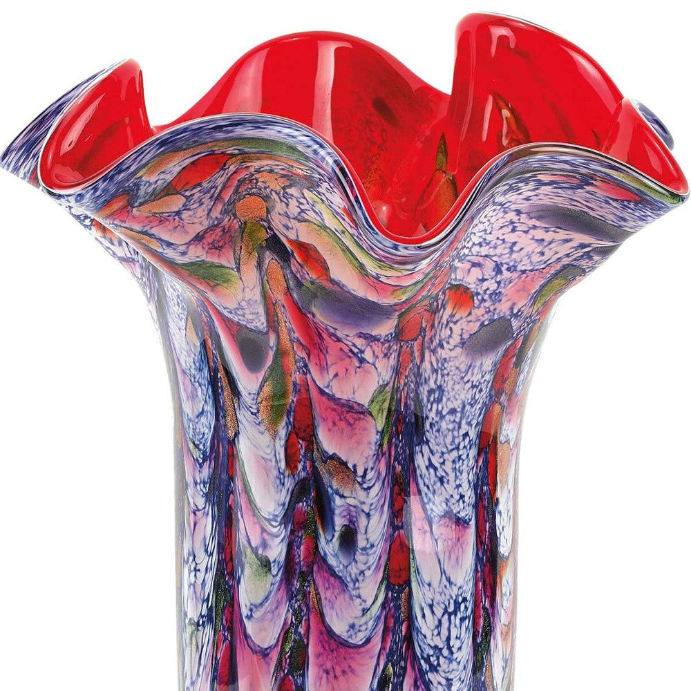 17 Multicolor Glass Art Napkin Vase